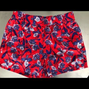 J. Crew red floral shorts 6
